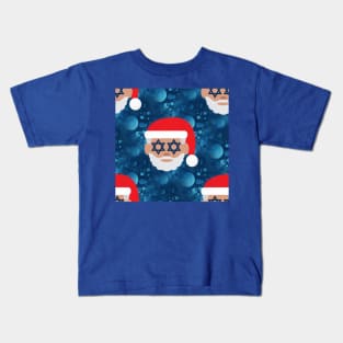 hanukkah christmukkah santa claus emoji Kids T-Shirt
